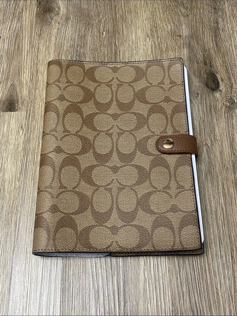 Coach Signature Khaki Notebook